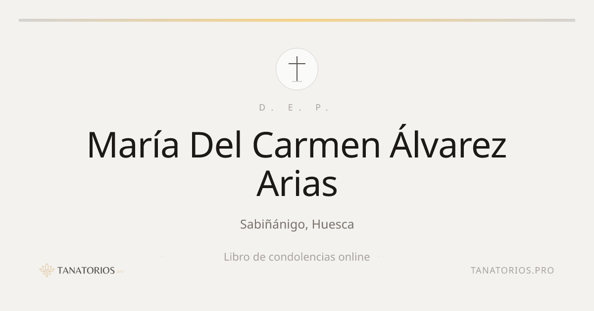 Memorial de María Del Carmen Álvarez Arias