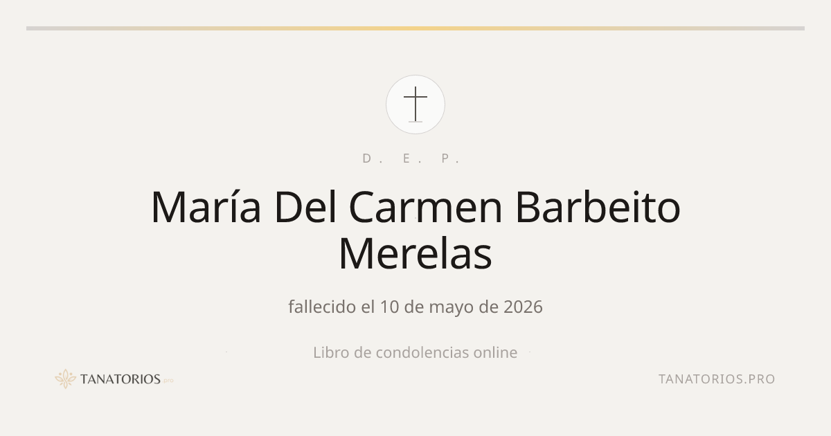 Memorial de María Del Carmen Barbeito Merelas