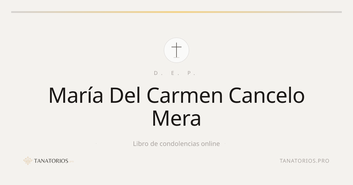 Memorial de María Del Carmen Cancelo Mera