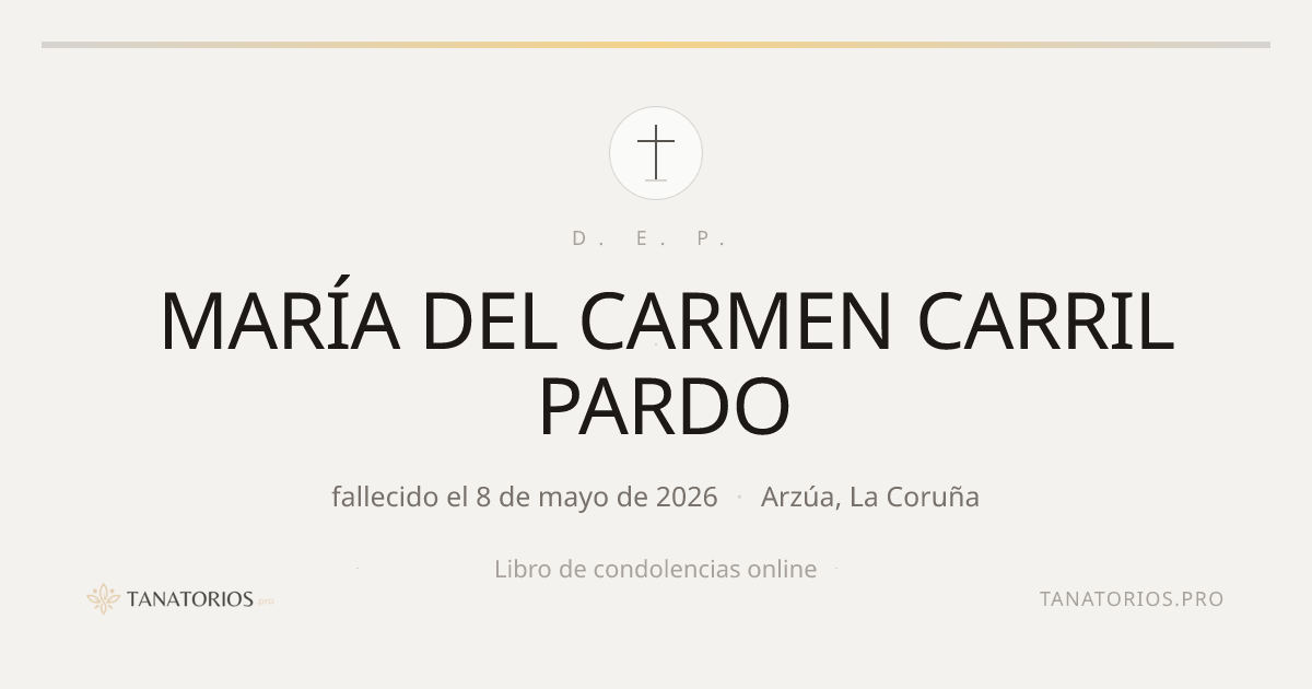 Memorial de MARÍA DEL CARMEN CARRIL PARDO