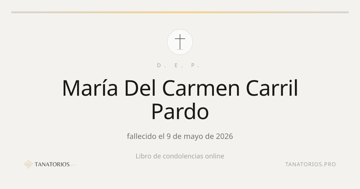 Memorial de María Del Carmen Carril Pardo