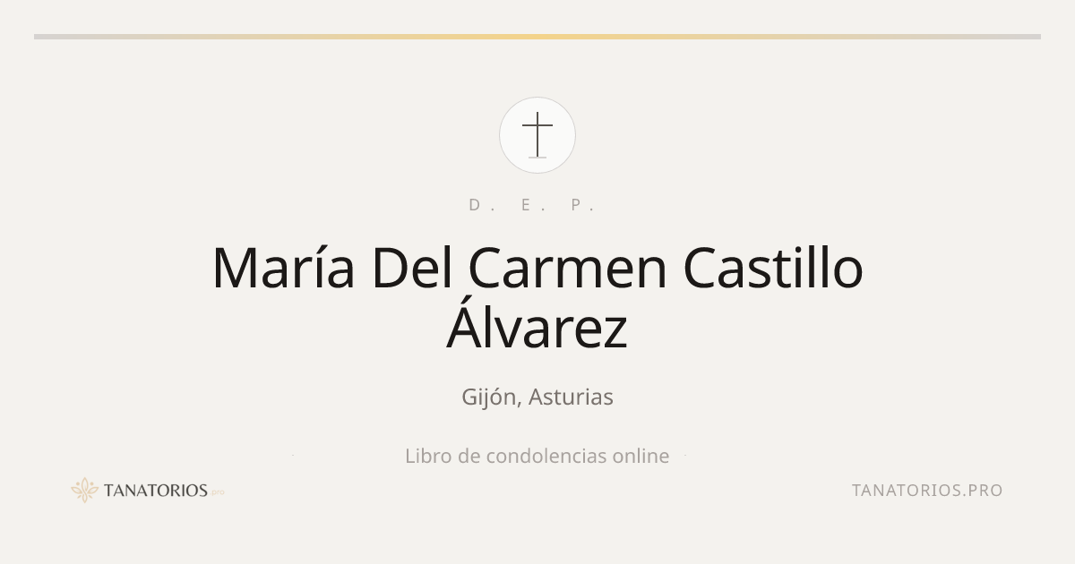 Memorial de María Del Carmen Castillo Álvarez
