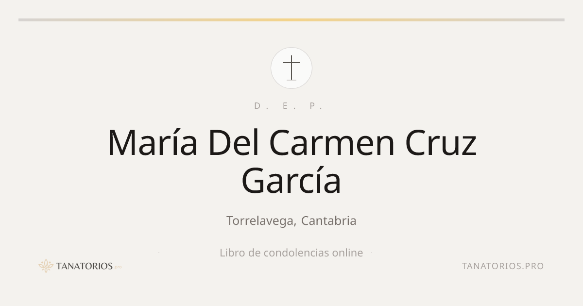 Memorial de María Del Carmen Cruz García