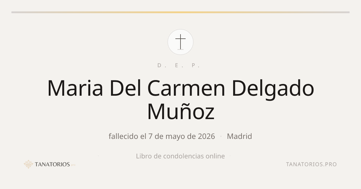 Memorial de Maria Del Carmen Delgado Muñoz