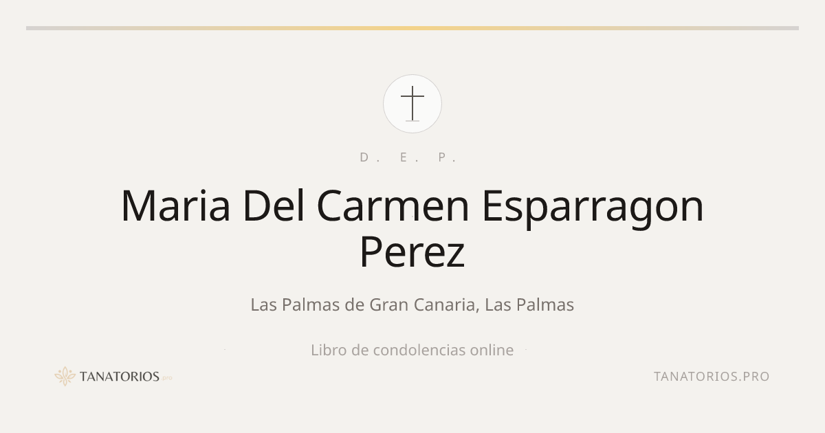Memorial de Maria Del Carmen Esparragon Perez