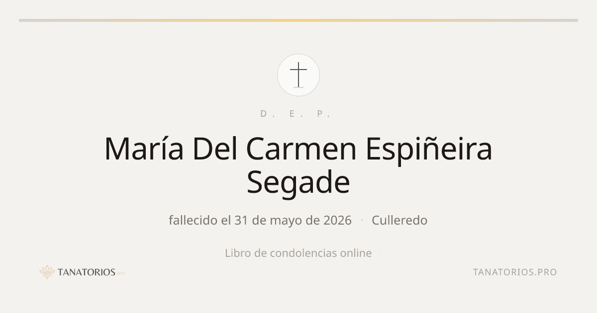 Memorial de María Del Carmen Espiñeira Segade