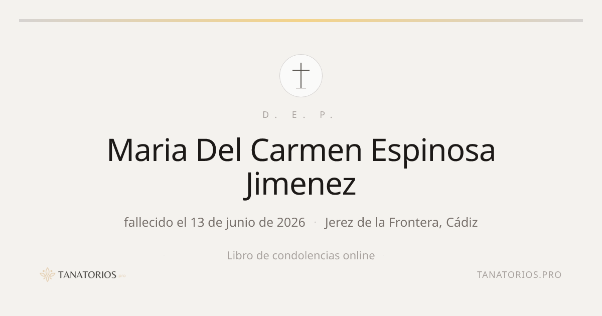 Memorial de Maria Del Carmen Espinosa Jimenez