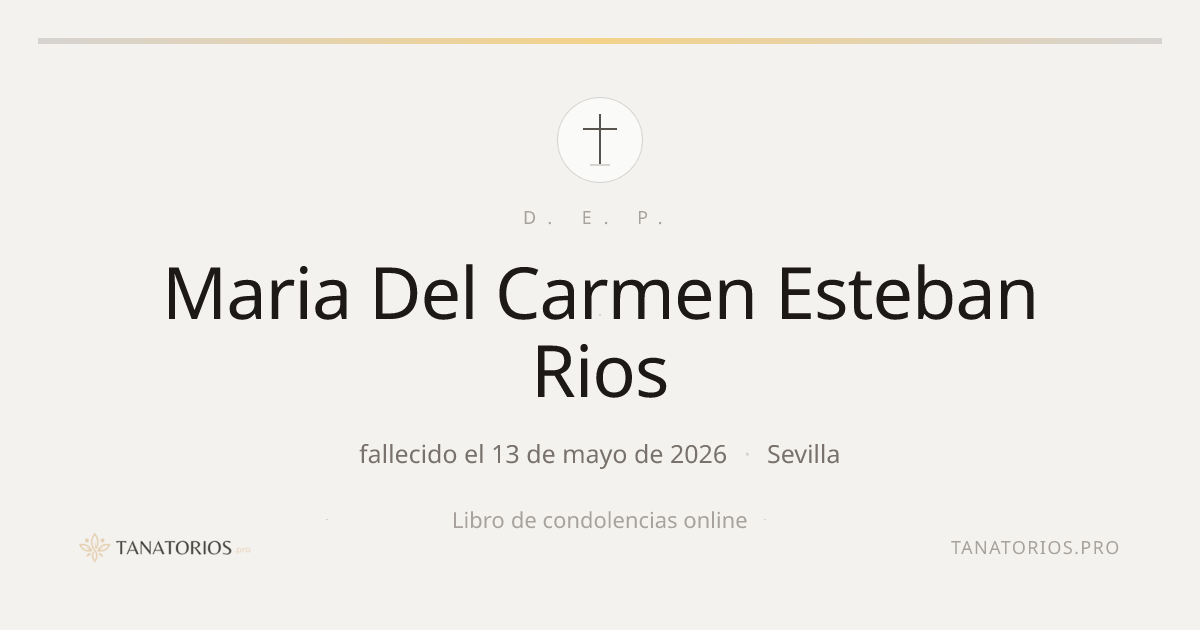 Memorial de Maria Del Carmen Esteban Rios