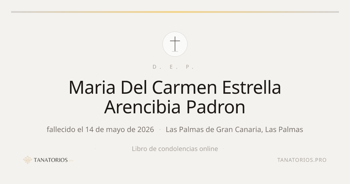 Memorial de Maria Del Carmen Estrella Arencibia Padron