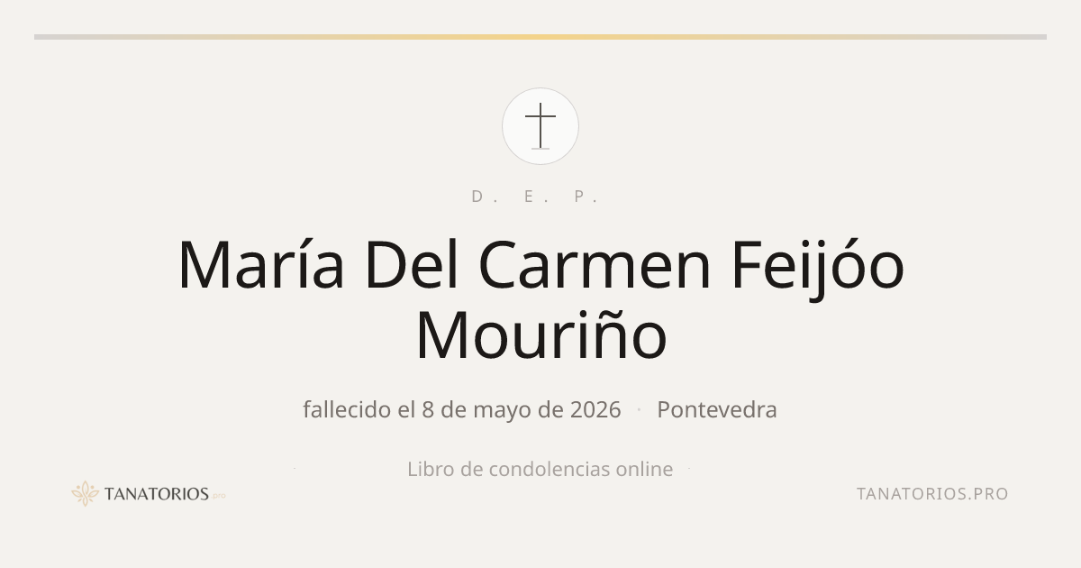 Memorial de María Del Carmen Feijóo Mouriño