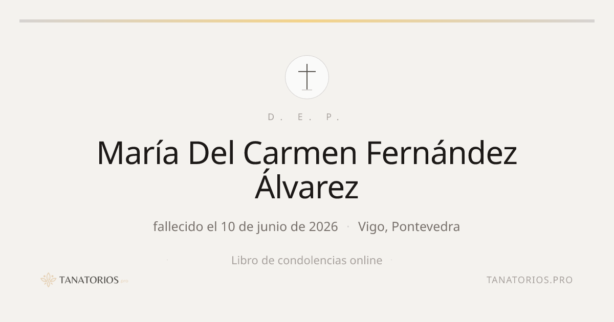 Memorial de María Del Carmen Fernández Álvarez