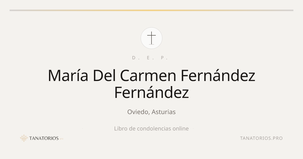 Memorial de María Del Carmen Fernández Fernández
