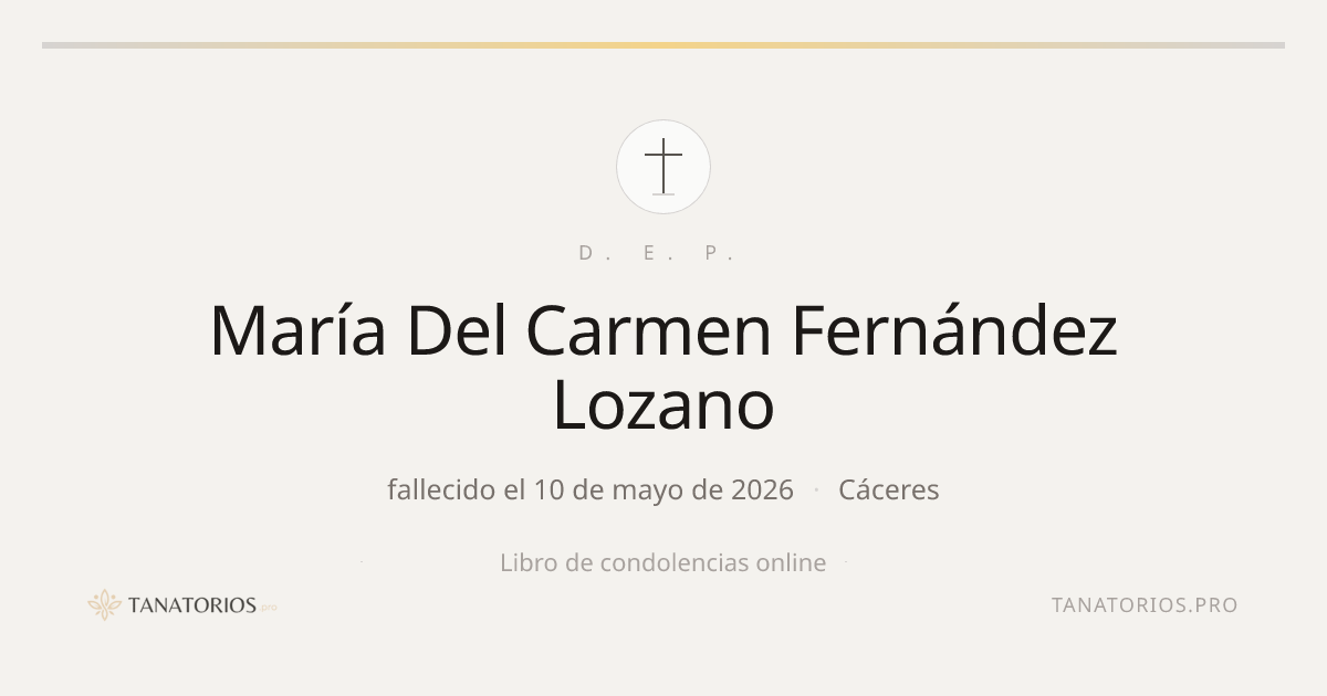 Memorial de María Del Carmen Fernández Lozano