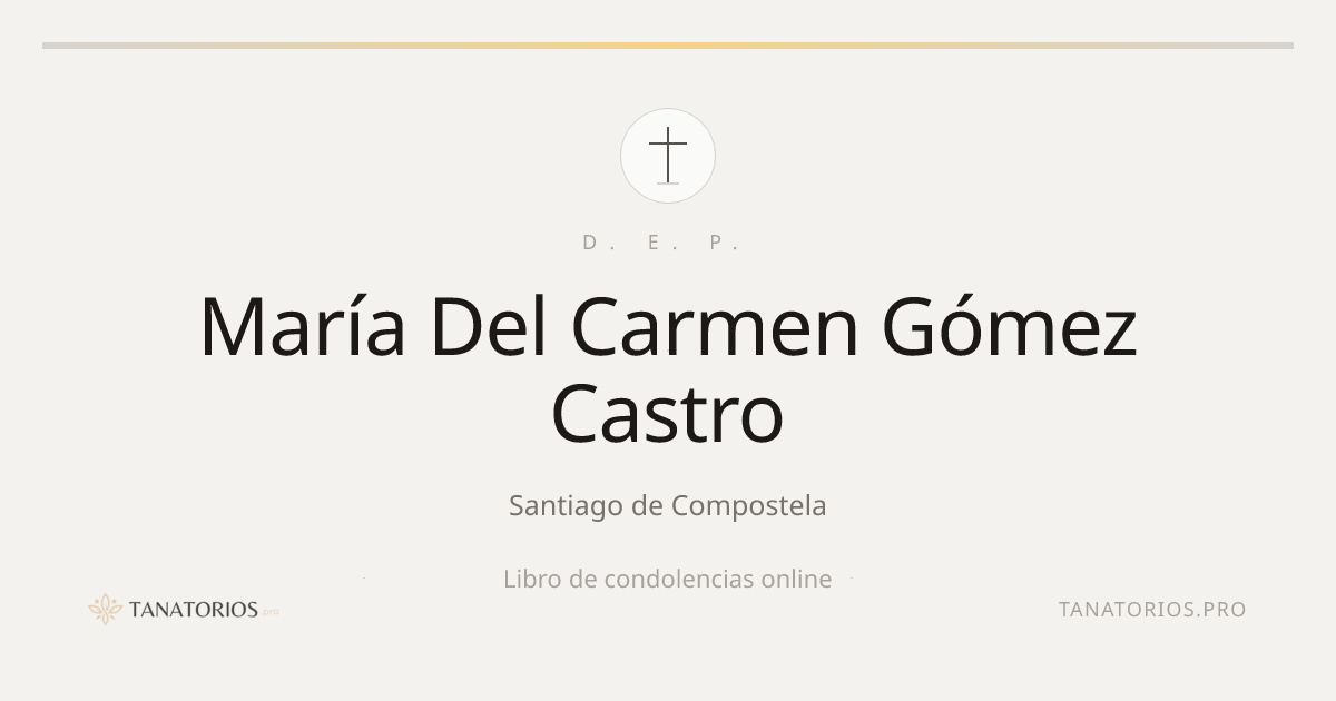 Memorial de María Del Carmen Gómez Castro