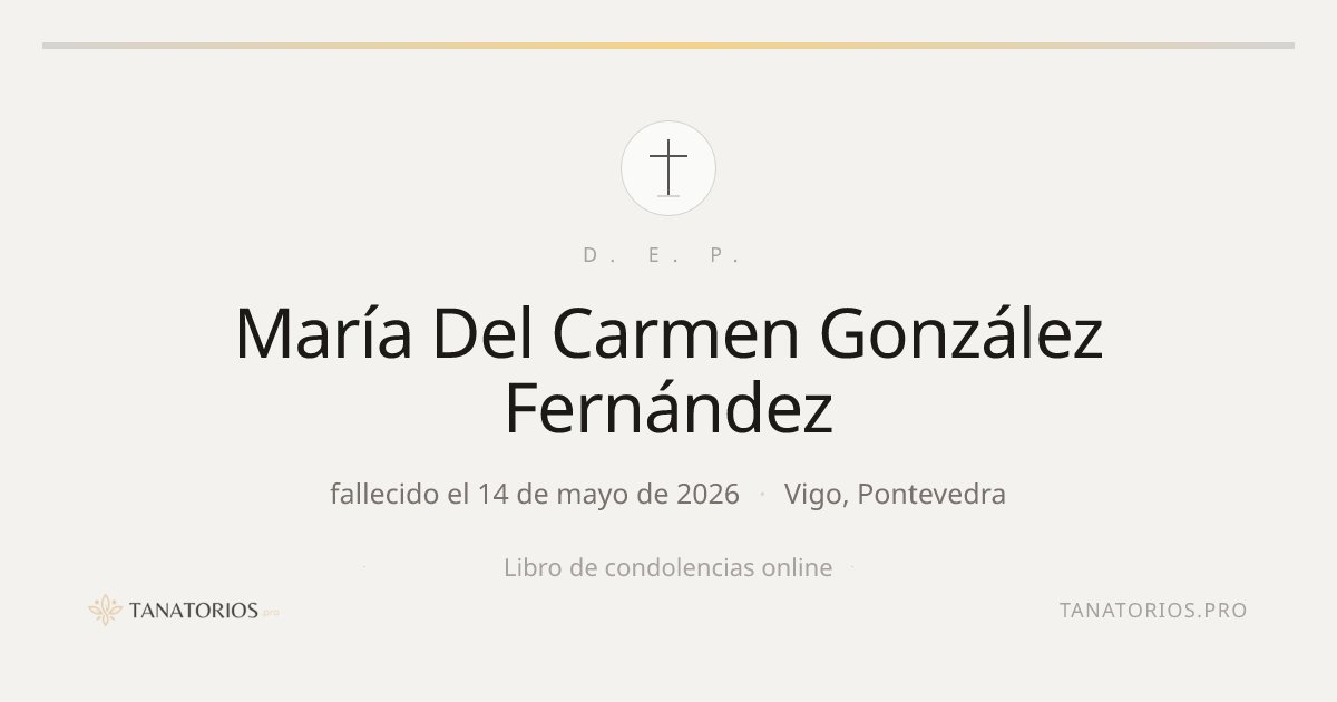 Memorial de María Del Carmen González Fernández