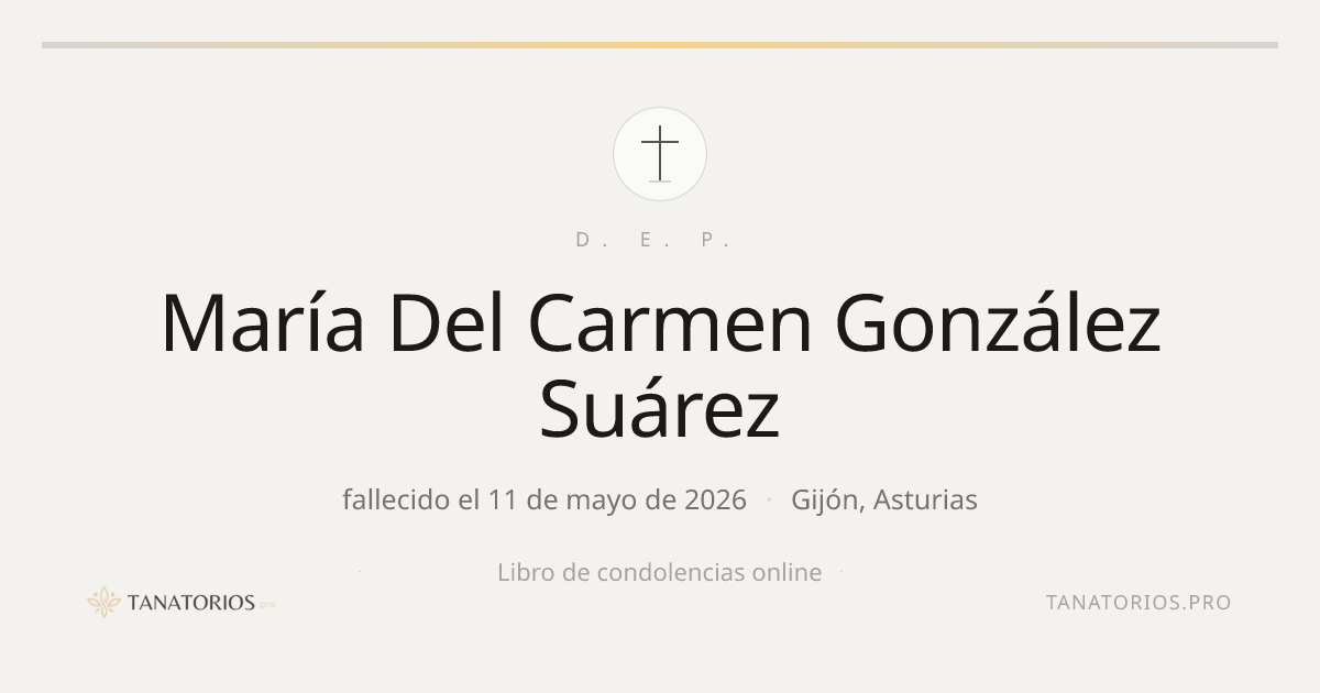 Memorial de María Del Carmen González Suárez