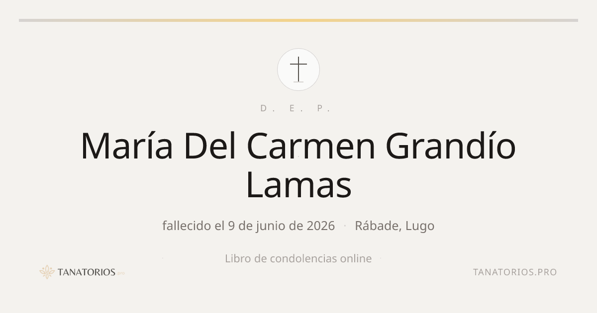 Memorial de María Del Carmen Grandío Lamas