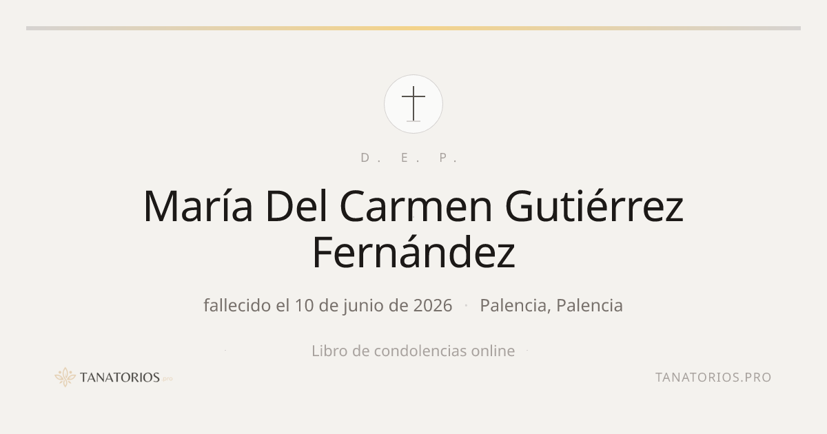 Memorial de María Del Carmen Gutiérrez Fernández
