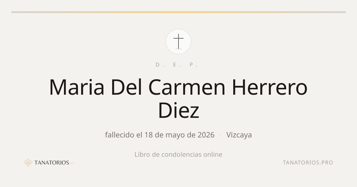 Memorial de Maria Del Carmen Herrero Diez