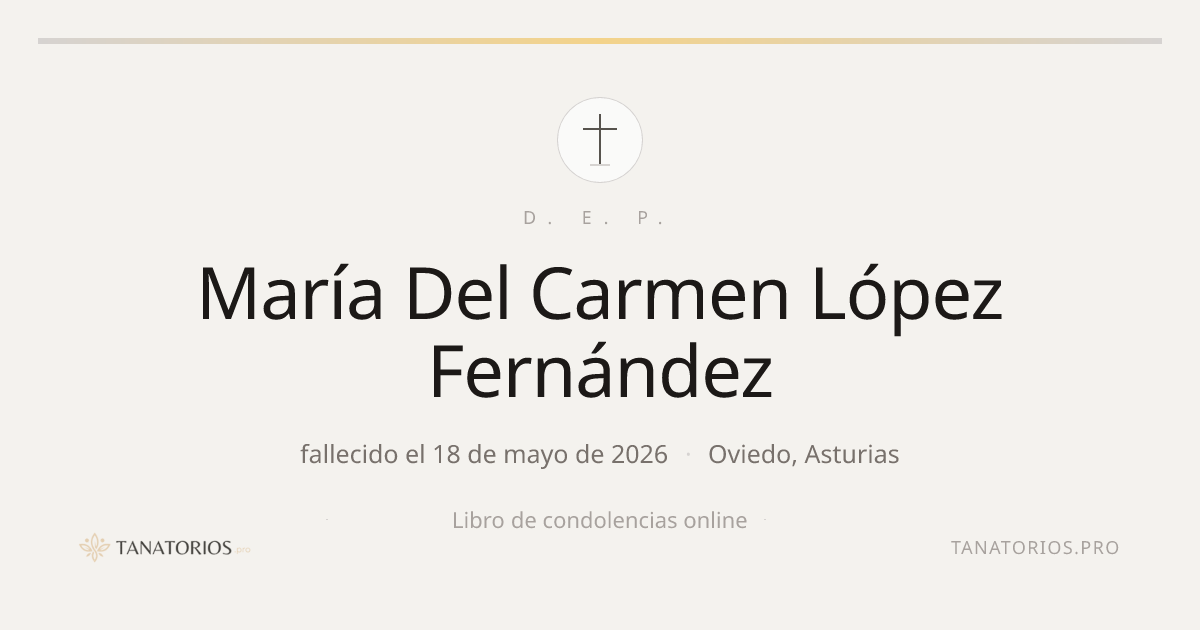 Memorial de María Del Carmen López Fernández