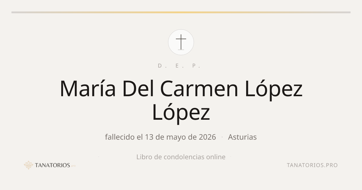 Memorial de María Del Carmen López López