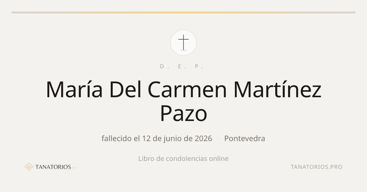 Memorial de María Del Carmen Martínez Pazo