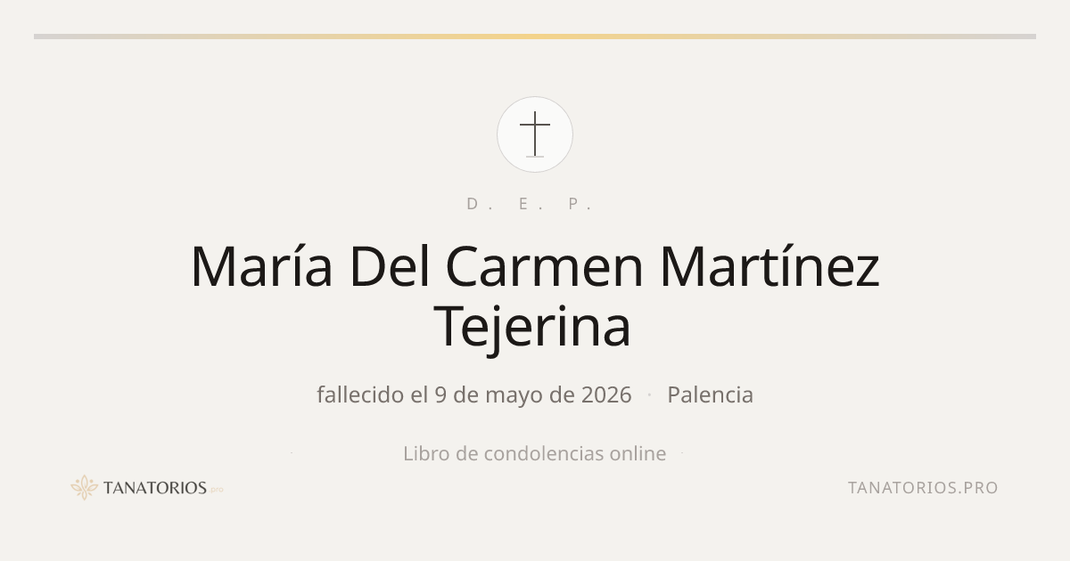 Memorial de María Del Carmen Martínez Tejerina