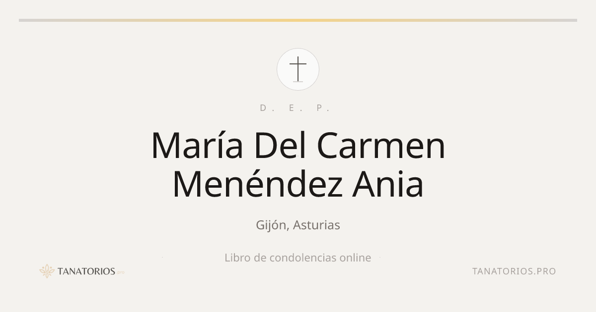 Memorial de María Del Carmen Menéndez Ania