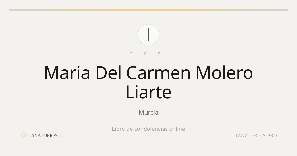 Memorial de Maria Del Carmen Molero Liarte