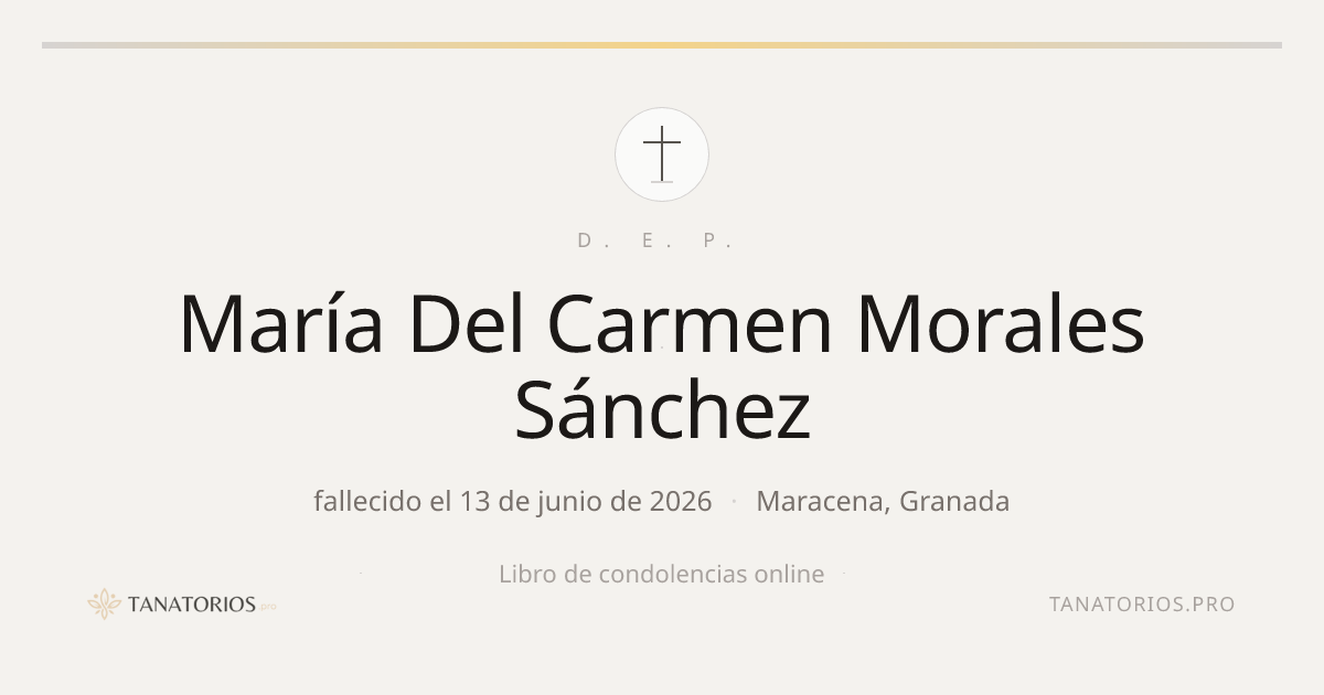 Memorial de María Del Carmen Morales Sánchez