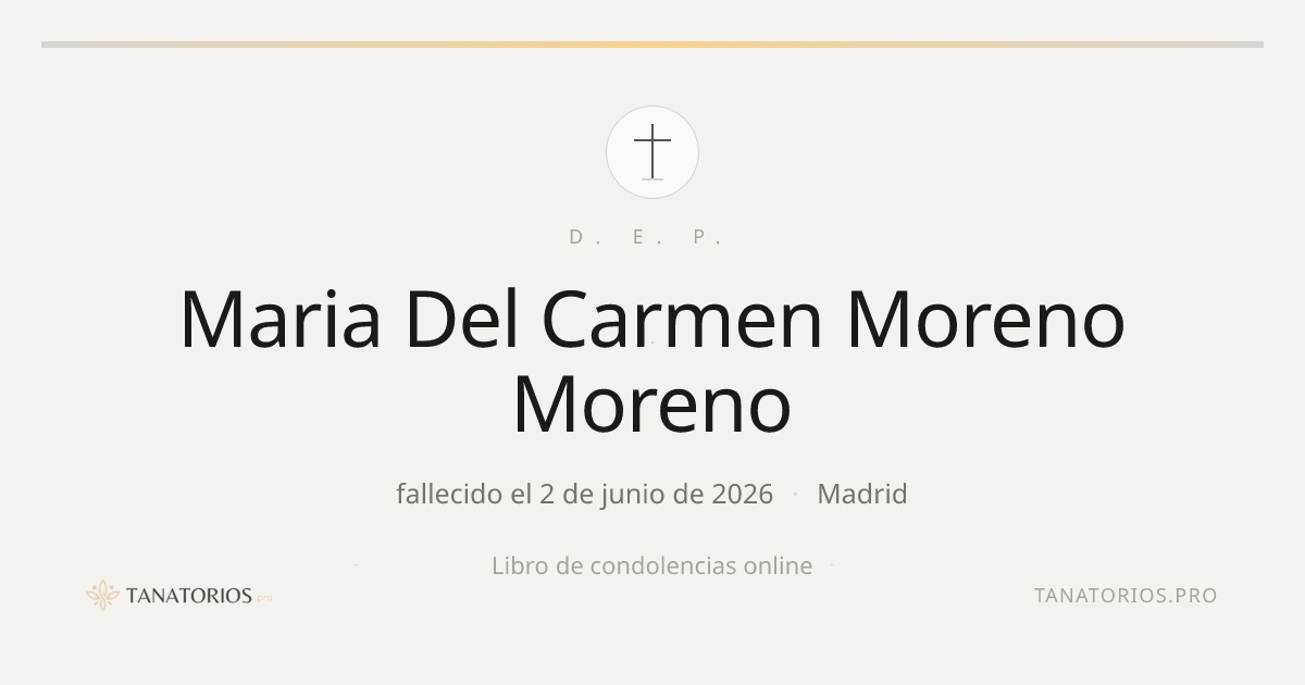 Memorial de Maria Del Carmen Moreno Moreno