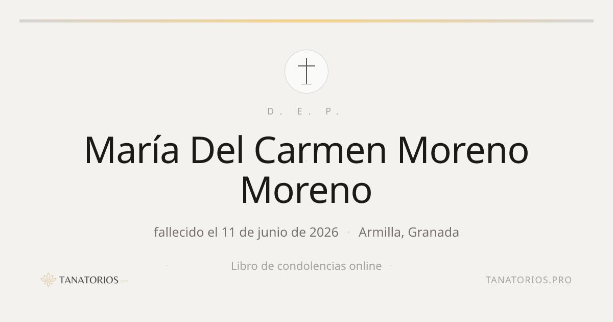 Memorial de María Del Carmen Moreno Moreno