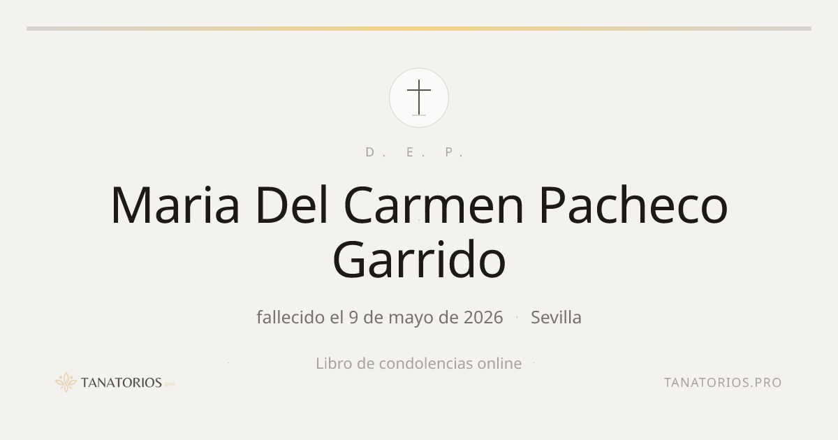 Memorial de Maria Del Carmen Pacheco Garrido