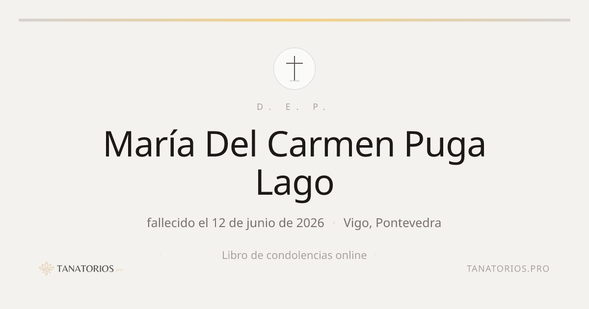 Memorial de María Del Carmen Puga Lago