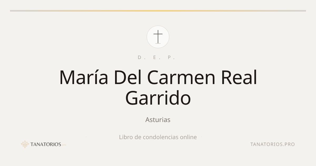 Memorial de María Del Carmen Real Garrido