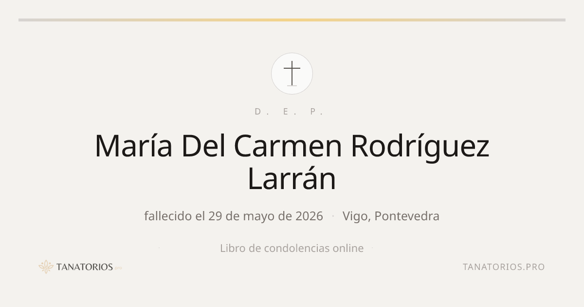 Memorial de María Del Carmen Rodríguez Larrán