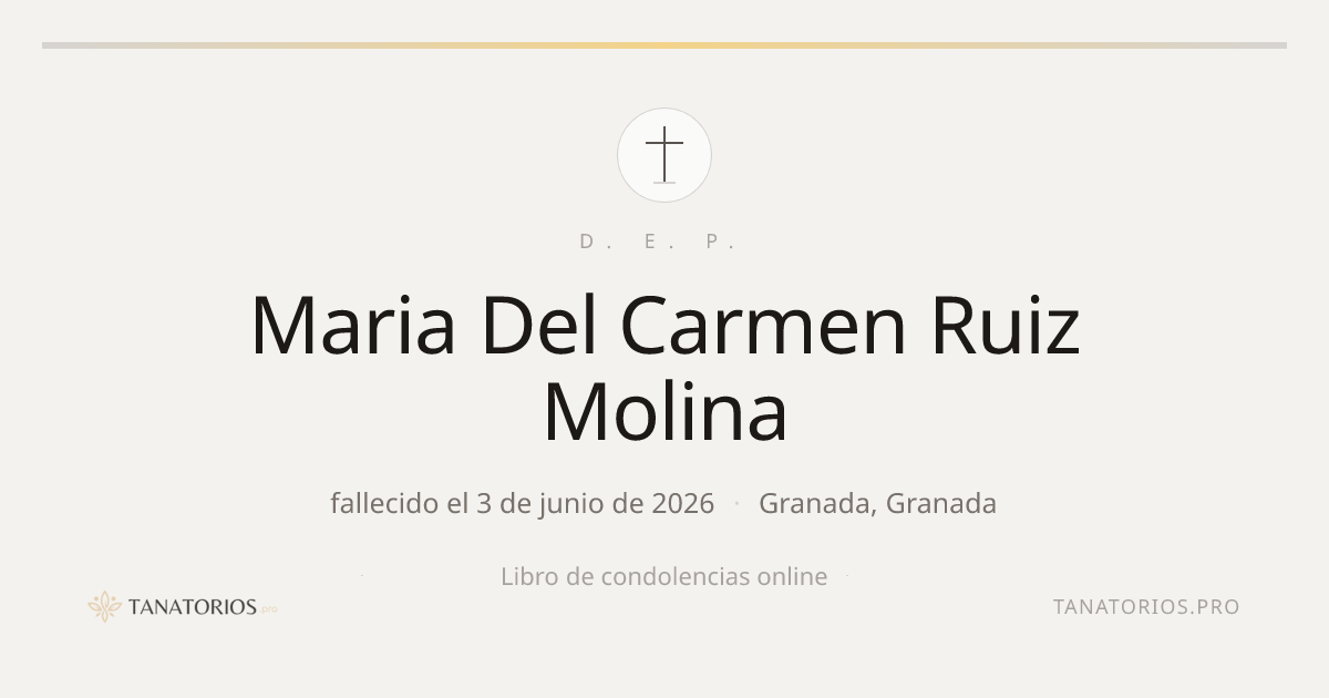 Memorial de Maria Del Carmen Ruiz Molina