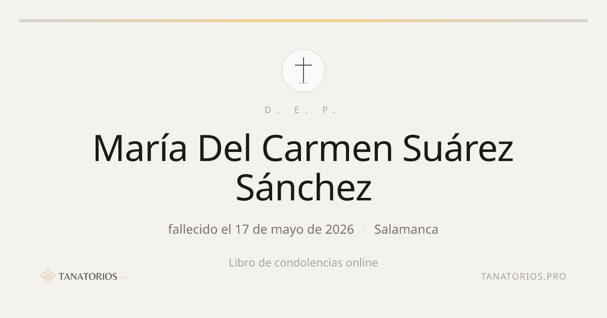 Memorial de María Del Carmen Suárez Sánchez
