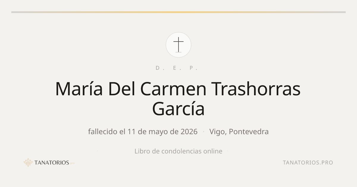 Memorial de María Del Carmen Trashorras García
