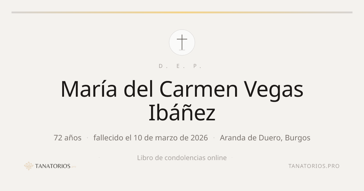 Memorial de María del Carmen Vegas Ibáñez