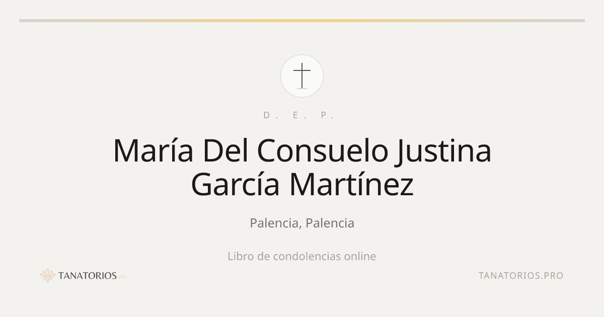 Memorial de María Del Consuelo Justina García Martínez