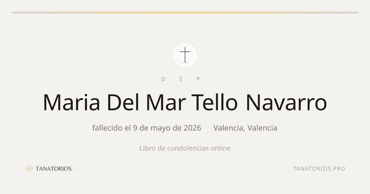 Memorial de Maria Del Mar Tello Navarro