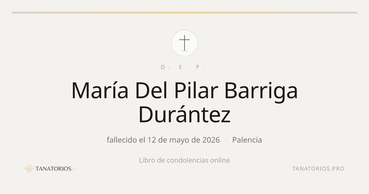 Memorial de María Del Pilar Barriga Durántez