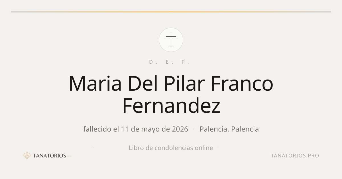 Memorial de Maria Del Pilar Franco Fernandez