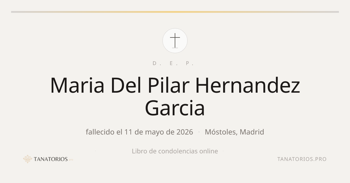 Memorial de Maria Del Pilar Hernandez Garcia