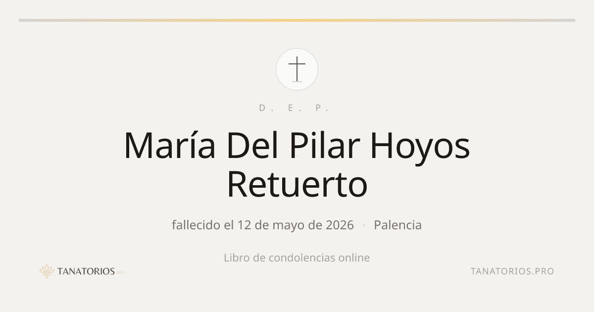 Memorial de María Del Pilar Hoyos Retuerto