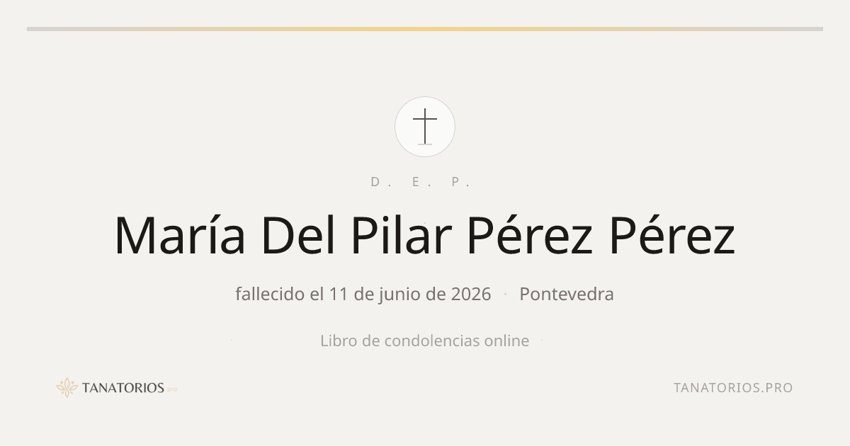 Memorial de María Del Pilar Pérez Pérez