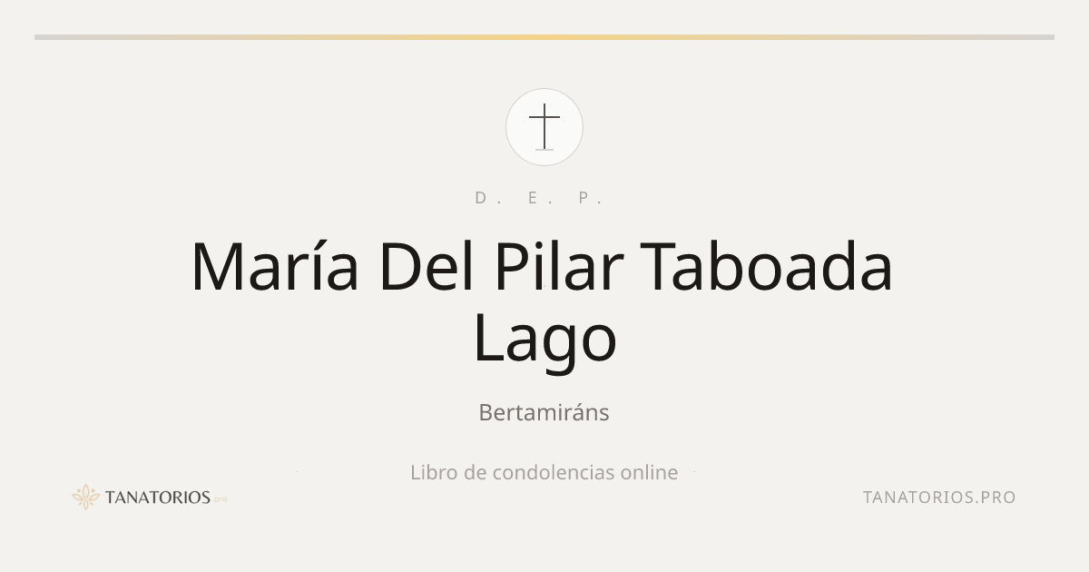 Memorial de María Del Pilar Taboada Lago
