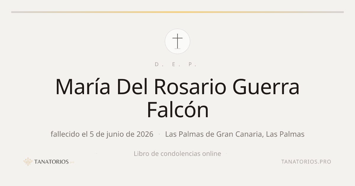 Memorial de María Del Rosario Guerra Falcón