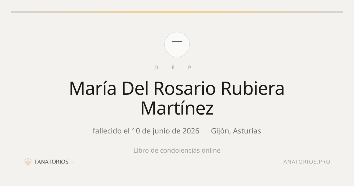 Memorial de María Del Rosario Rubiera Martínez